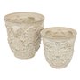 Atmosphera - Set de 2 cache-pots little cottage céramique d29 35cm