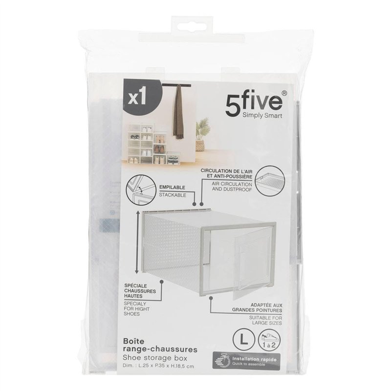 Image secondaire de 5five - boîte range-chaussures stak L en plastique