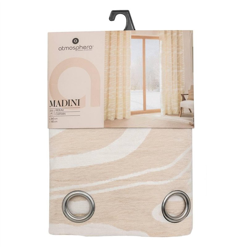 Image secondaire de Atmosphera - Rideau madini Jacquard Beige 140x260cm