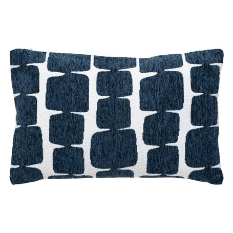 Atmosphera - Housse de Coussin Jeni Chenille Bleu égéen 50x30cm