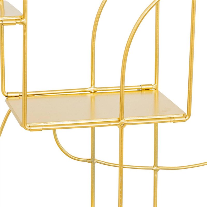 Image secondaire de Atmosphera - Etagère murale tina doré 50x50cm