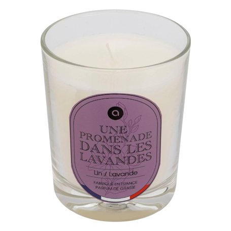 Atmosphera - Bougie parfumée nibi lin et lavande 180g