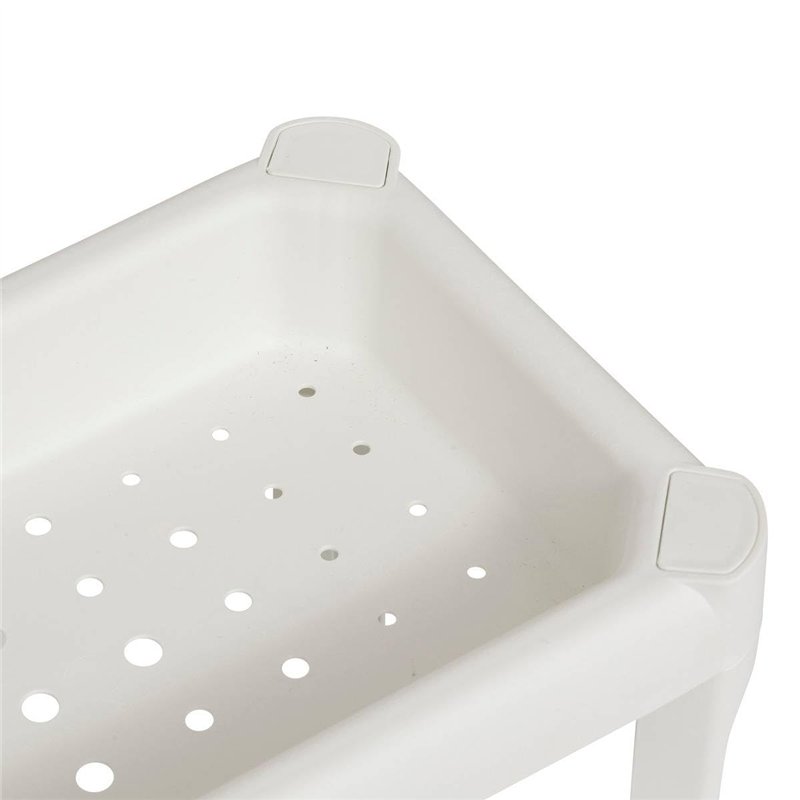 Image secondaire de 5five - desserte à roulettes 3 Niveaux Blanc h70,5cm