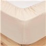 Atmosphera - Drap Housse Flora Gaze de Coton Lin 160x200cm