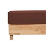 Atmosphera - Drap Housse Flora Gaze de Coton Marron 140x190cm