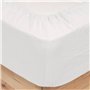 Atmosphera - Drap Housse Flora Gaze de Coton Blanc 160x200cm