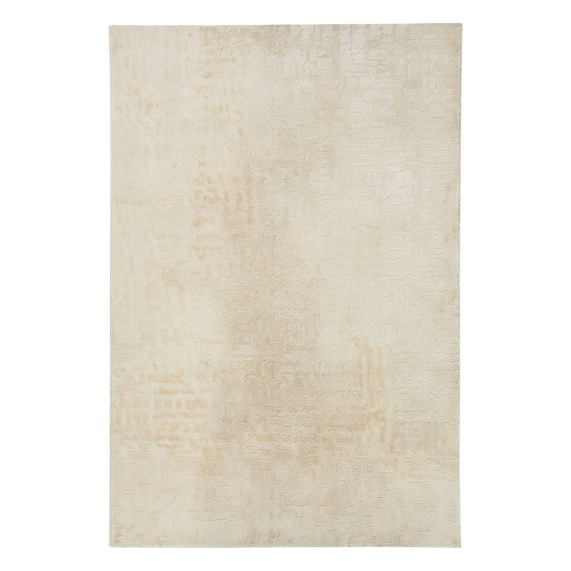 Atmosphera - Tapis Row matière recyclée Blanc Chaud 100x150cm