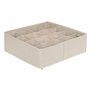 5five - rangement tiroir groomy 16 compartiments beige 31x31cm