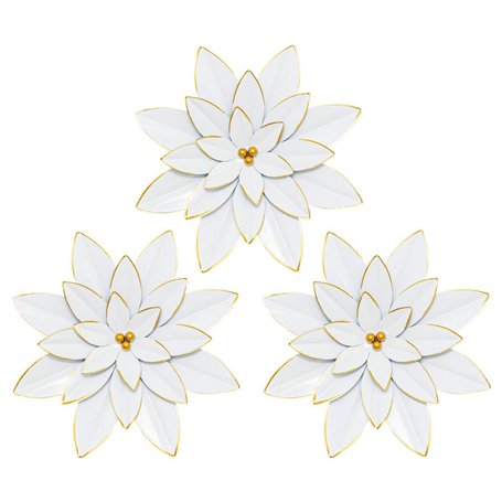 Atmosphera - 3 déco Murale Alya D24cm - Blanc