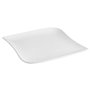 Secret de gourmet - Assiette Plate Carrée Design Vague - 30 Cm X 30 Cm - Porcelaine