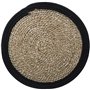 Set de Table D 38 cm Roseau et Coton Noir