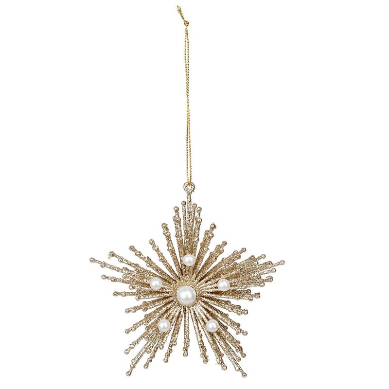 JJA Suspension étoile Galaxy Paillettes Or 12 cm