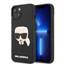 KARL LAGERFELD KLHCP14SKH3DBK Coque de Protection Rigide 3D en Caoutchouc pour iPhone 14 6,1" Noir/Noir