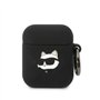 Karl Lagerfeld Silicone NFT Choupette Head 3D Coque AirPods 1/2 gen, Noir