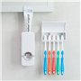 SHOP-STORY - Distributeur Automatique de Dentifrice avec Porte Brosse à Dents et Tête de Brosse à Dents Électrique Brossette