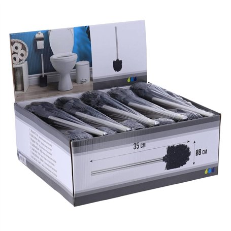 Tendance Bâton de Toilette Noir/Blanc Manche en Acier Inoxydable