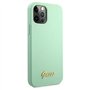Guess GUHCP12MLSLMGGN Coque de Protection pour iPhone 12/12 Pro 6,1" avec Logo en métal Vert