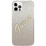 Guess Vintage Glitter Collection Coque GUHCP12LPCUGLSGO pour iPhone 12 Pro Max, Doré
