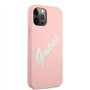 Guess Hardcase Coque de Protection Vintage en Silicone pour iPhone 12 Pro Max 6,7" Vert rosé