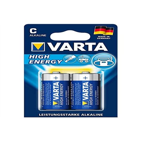 VARTA Blister de 2 piles alcaline "High Energy", Baby (C/LR14)