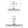 Hansgrohe 27390400 PuraVida Douche-pluie 400 mm avec connexion au plafond 100 mm Blanc/chromé