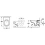 Villeroy & Boch O. Novo Toilette avec assise suspendue, chasse d'eau directe et sans bordure, 5660HR01