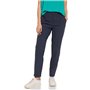 STREET ONE Chino Technostretch Hw, Bleu Foncé, 34W x 30L Femme Ensemble de Pantalon