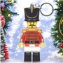 Lego Porte-clés avec lumière LED Motif casse-noisette, blanc, 9cm