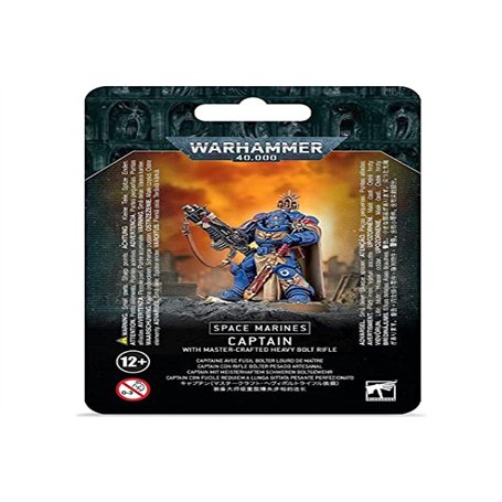 Games Workshop Warhammer 40k - Space Marine Primaris Captain avec Fusil Bolter de Maitre 99070101048 Noir