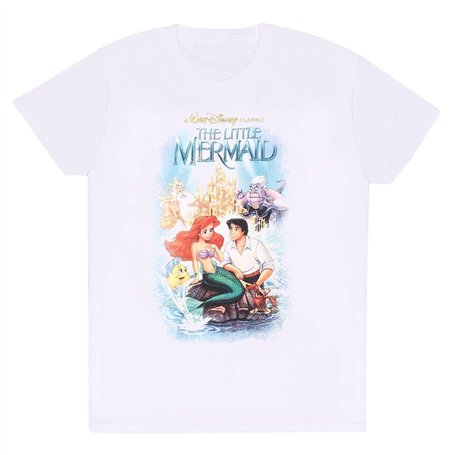 The Little Mermaid T Shirt à Manches Courtes Classic Poster Blanc Unisexe