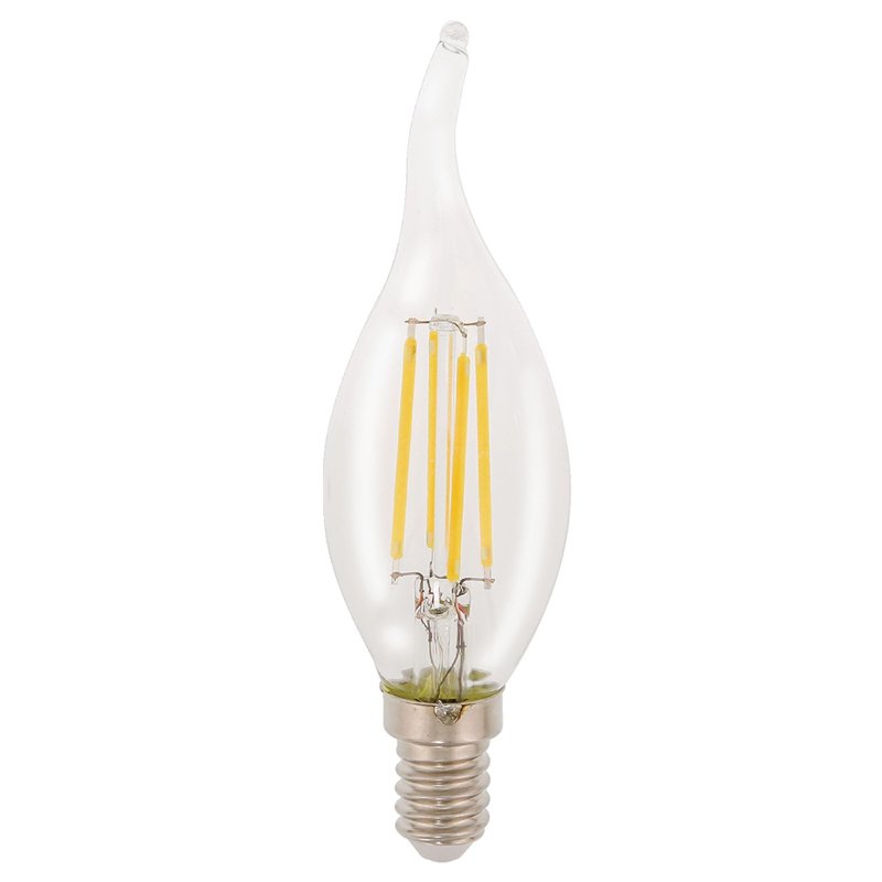 Ampoule flamme - rétro à filament LED HQ E14 4W 345lm (Température Couleur 2700 K)
