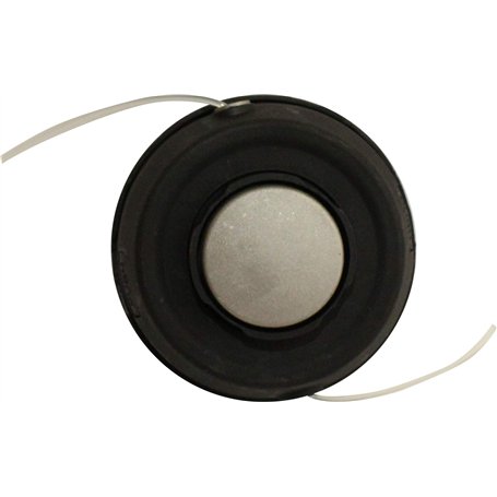 Kawapower Tête de débroussailleuse universelle semi-automatique 2 fils système Smart Easy Charge Pro Noir alimenté par pile fonc