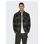 ONLY & SONS Onscedric Life Check Overshirt Noos Veste Chemise, Marron, M Hommes