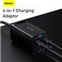 Baseus Travel Charger GaN3 Pro Quick Wall Charger C+C+U, PD3.0, QC4.0 +, AFC, FCP, SCP, PPS, MTK, (with Type C - Type C Cable 1m