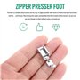 Artibetter Pied Presseur Fermeture à Glissière D48K7Q4717J pour Brother Janome Singer et Plus