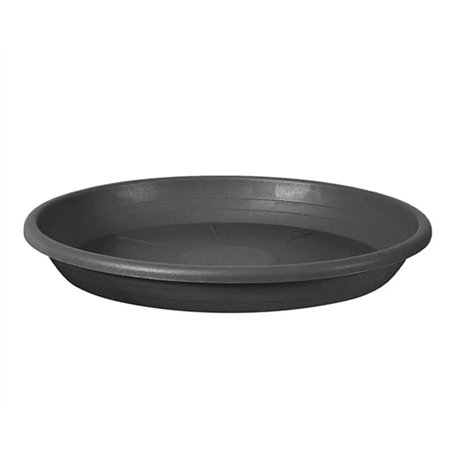 Veca Soucoupe cylindre Anthracite 25 cm pour pot de fleurs 27 cm