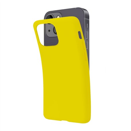 SBS Coque iPhone 13 Jaune Pantone 395C Etui Souple Souple Souple Flexible Anti-Rayures Coque Mince Confortable à Tenir dans Votr