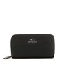 Armani Exchange Portefeuille zippé Around, bi-Pliable Femme, Noir, Einheitsgröße