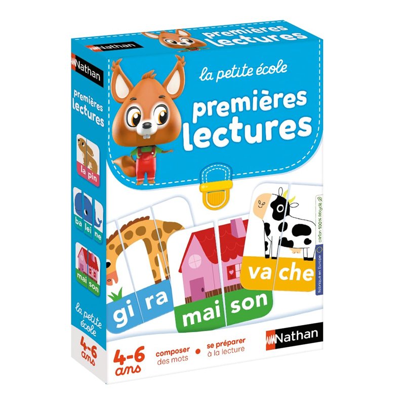 Nathan - La Petite Ecole - Premières Lectures - Composer des Mots - Apprendre À Lire - Jeu Educatif - Pour Enfants dès 4 ans