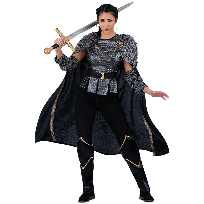 VIVING Déguisement de femme viking M (Tunique, cape, couvre-bottes et manchons) (209830)