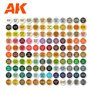 AK Acrylics 3Gen AK11707 BRIEFCASE: BEST OF 120 COLORS for WARGAMES, FANTASY, SCI-FI (120x17ml)