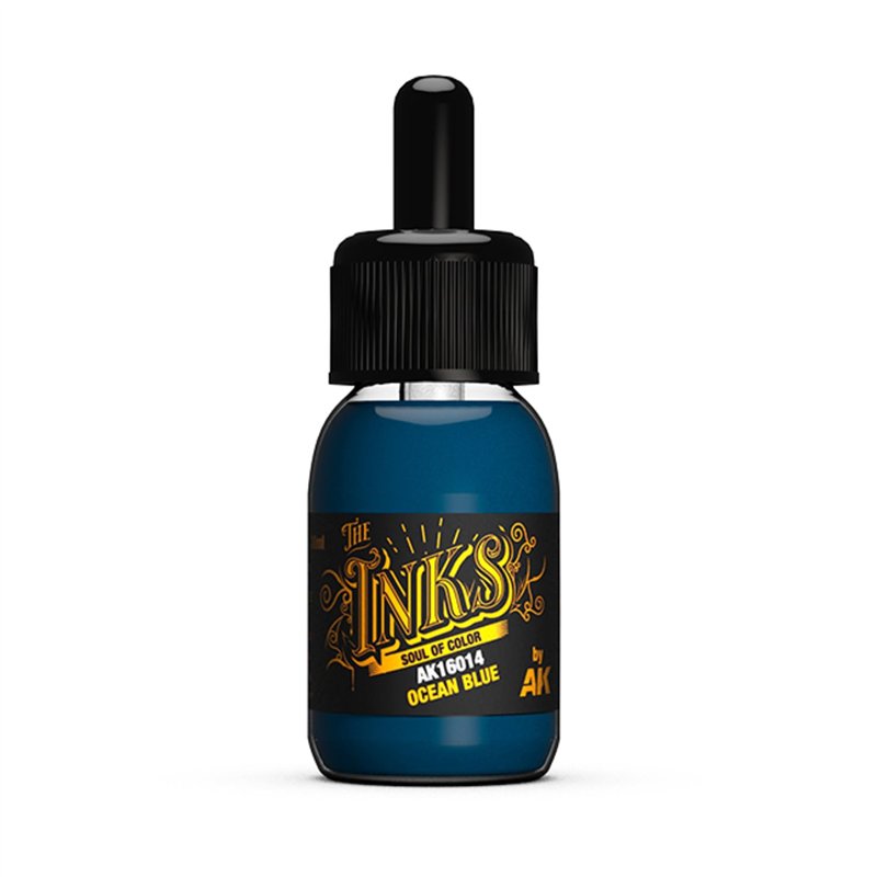 Ak+Interactive++Pot+de+Peinture+-+Inks+Ocean+Blue+%2830+ml%29