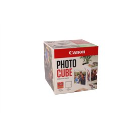 Canon Photo Cube Creative Pack, Pink - PP-201 Glossy II Photo Paper 5x5" (40 Sheets) + Photo Frame - Compatible with Canon PIXMA