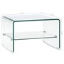 vidaXL Table Basse Clair 50 x 45 x 33 cm Verre trempÃƒ