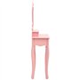 Tavolo da Trucco con Sgabello Rosa 50x59x136 cm Legno Paulownia