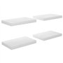 vidaXL Lot de 4 étagères murales flottantes en MDF Blanc brillant 39,9 x 23,1 x 3,8 cm