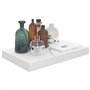 vidaXL Lot de 4 étagères murales flottantes en MDF Blanc brillant 39,9 x 23,1 x 3,8 cm