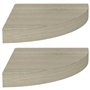 VidaXL Étagères d'angle flottantes 2 pcs Chêne 25x25x3,8 cm MDF