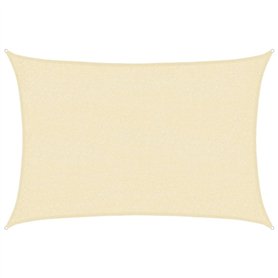 Bussandri Voile d'ombrage en polyéthylène haute densité 160 g/m² Crème 2 x 3 m