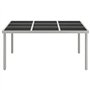 Bussandri Exclusive Table de jardin en verre et acier 170 x 170 x 74,5 cm